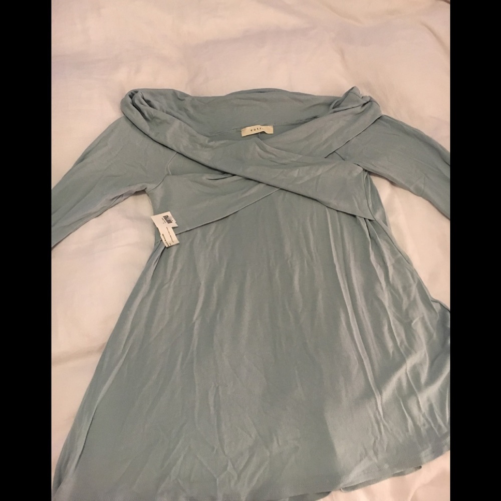 Off the shoulder long sleeve shirt. NWT